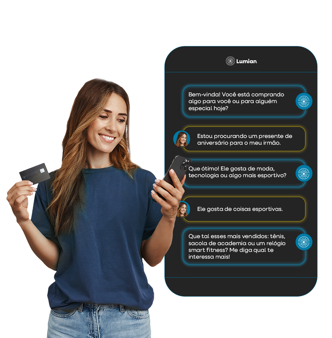 Interface de conversação com IA mostrando atendimento automatizado